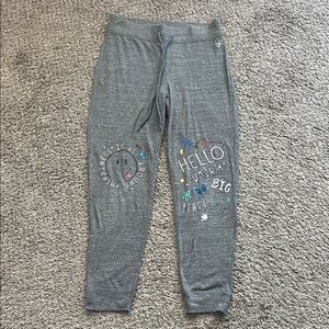 Justice Gray Kids Joggers with Colorful Graphics